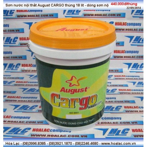 Sơn nước nội thất August CARGO thùng 18 lít - dòng sơn nội thất kinh tế
